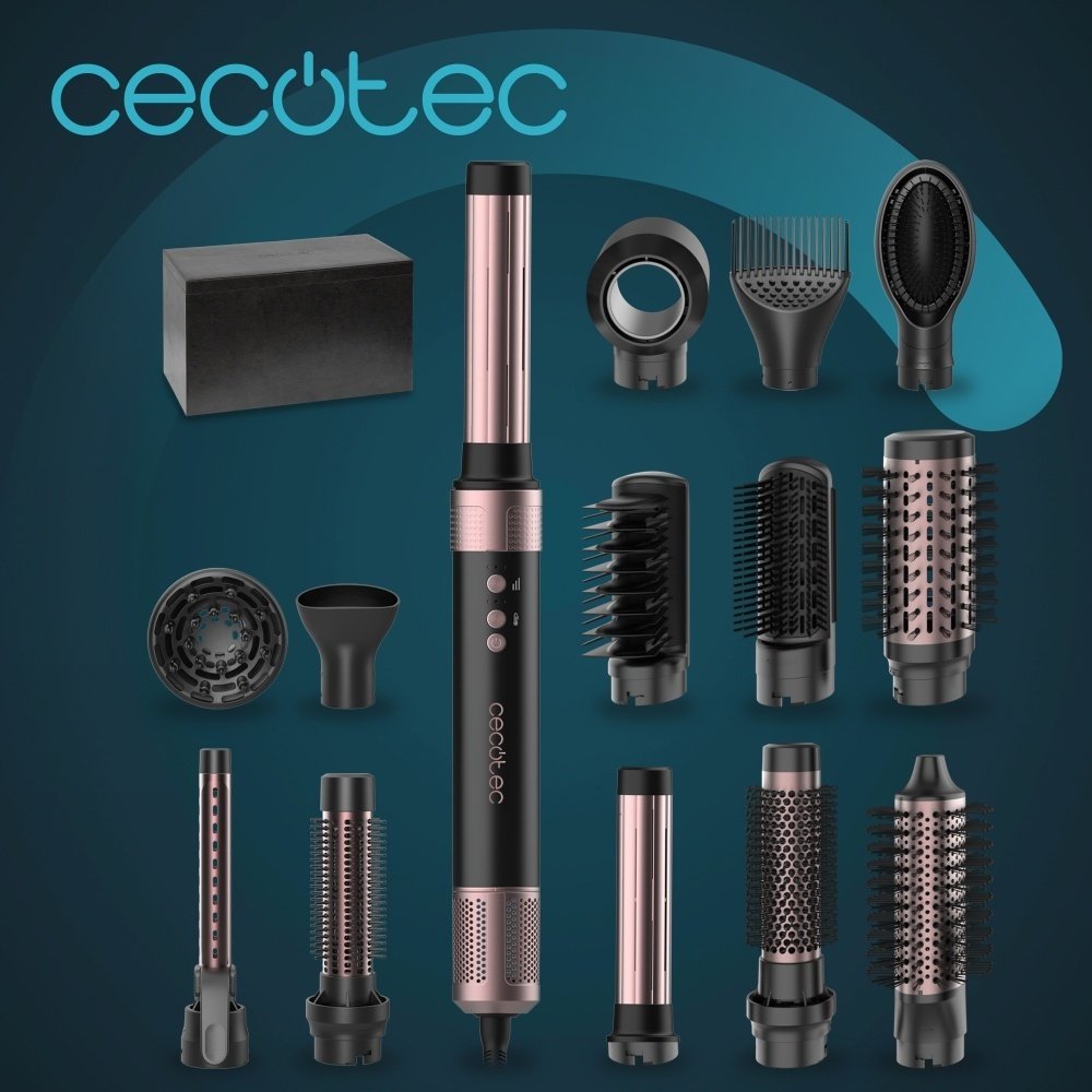 Cecotec CeramicCare AirGlam (14в1) стайлер черный