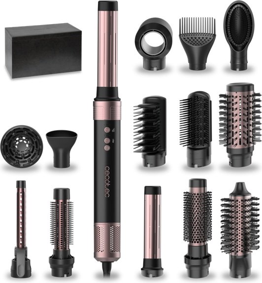 Cecotec CeramicCare AirGlam (14в1) стайлер черный
