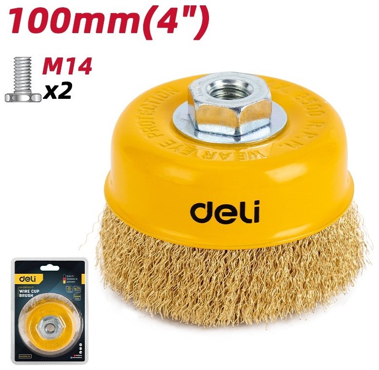 DELI шлифовальная щетка EDH-GSS100-E1 100 мм, 1 шт