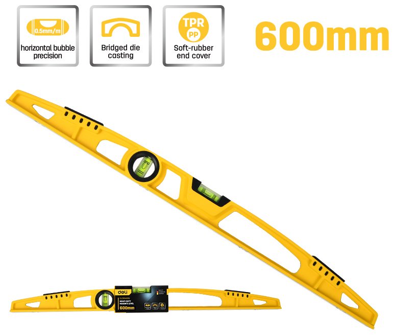 DELI уровень ударный DL290600Q 60 см