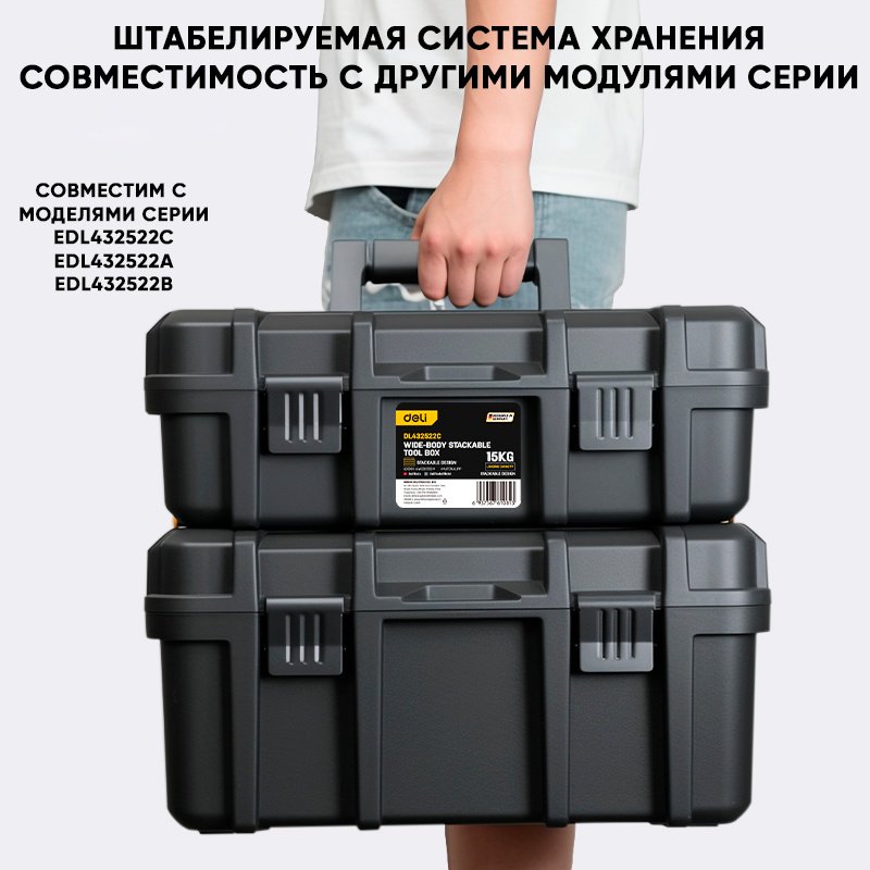 DELI ящик EDL432522A (44х33х22 см)