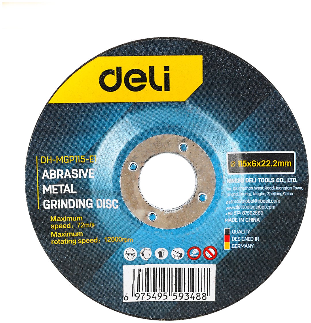 DELI шлифовальный абразивный диск DH-MGP115-E1 115x22.2 мм 1 шт