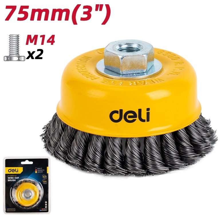 DELI шлифовальная щетка EDH-GSS075-E2 75 мм, 1 шт