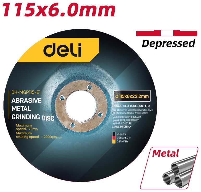 DELI шлифовальный абразивный диск DH-MGP115-E1 115x22.2 мм 1 шт
