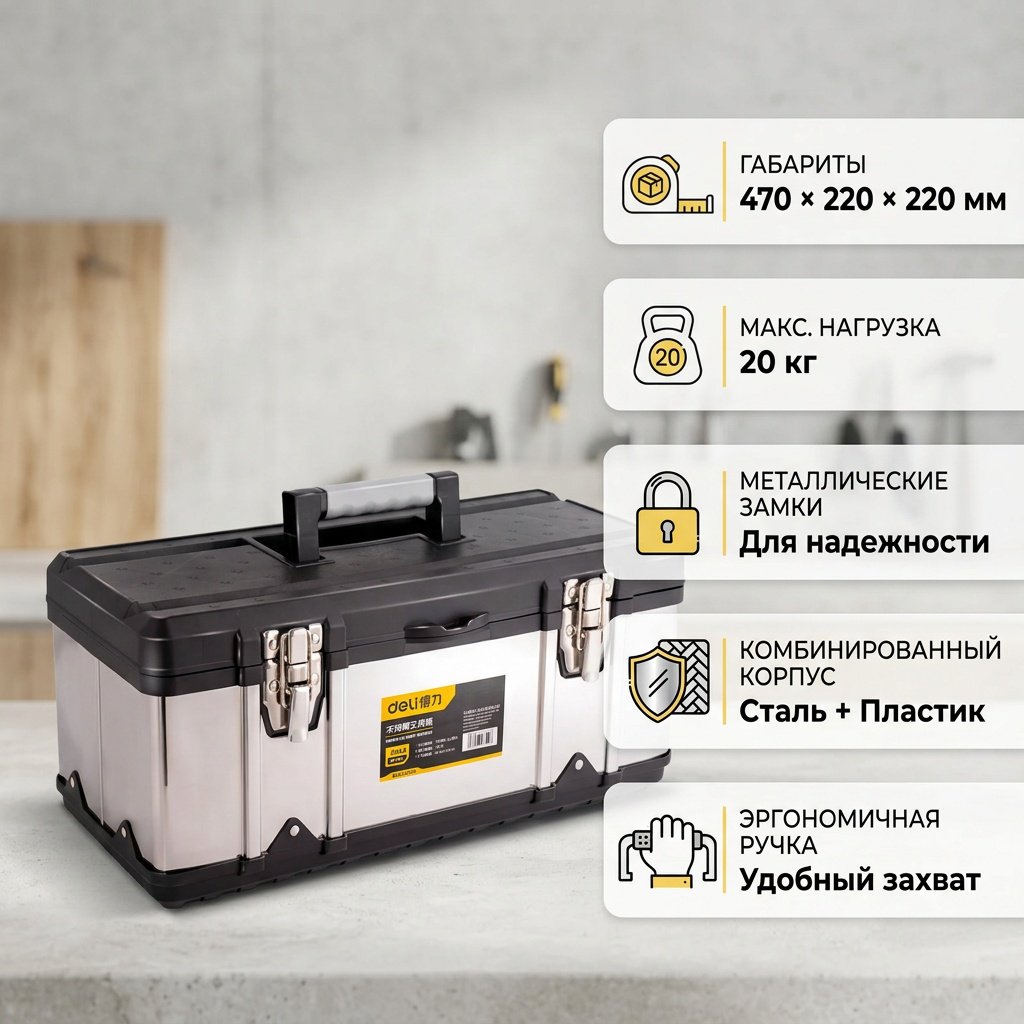 DELI ящик EDL432020 (47х22х22 см) купить,NaN