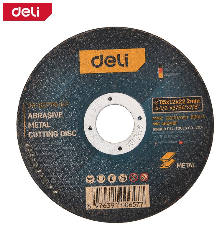 Диск отрезной по металлу 115x22.2х1.2 мм, DELI DH-SZP115-E2 купить,NaN