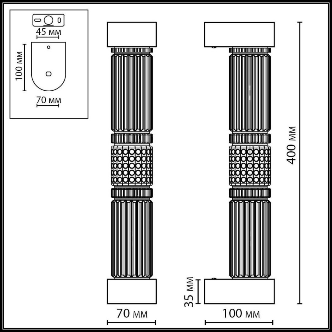 Бра настенный Odeon Light LED, бронза, латунь купить,NaN