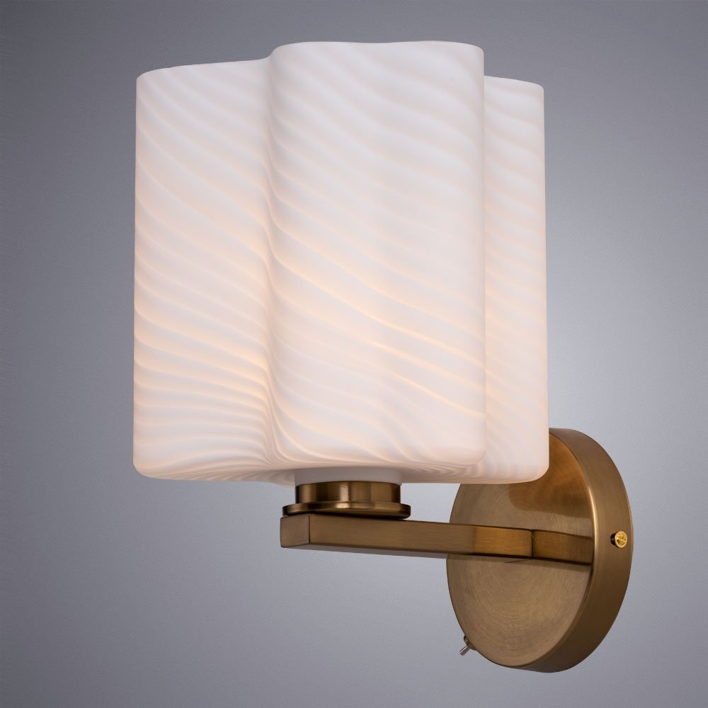Бра настенный Arte Lamp E27, белый, бронза купить,NaN