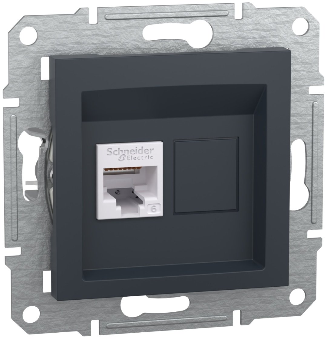 Schneider Electric встраиваемая EPH4700171 , телевизионный/компьютерный (RJ45) цвет черный