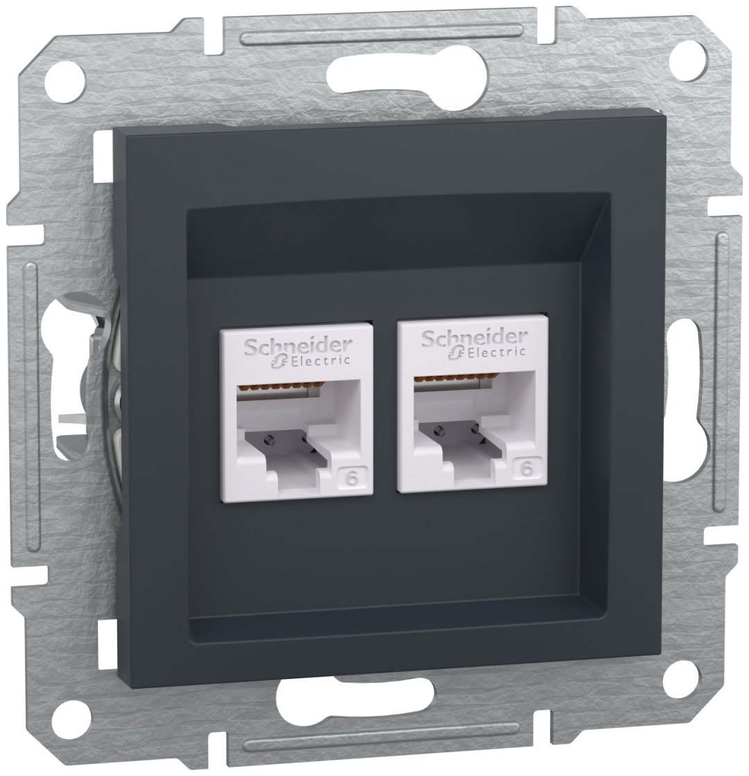 Компьютерная розетка (RJ45) Schneider Electric EPH4800171, черный