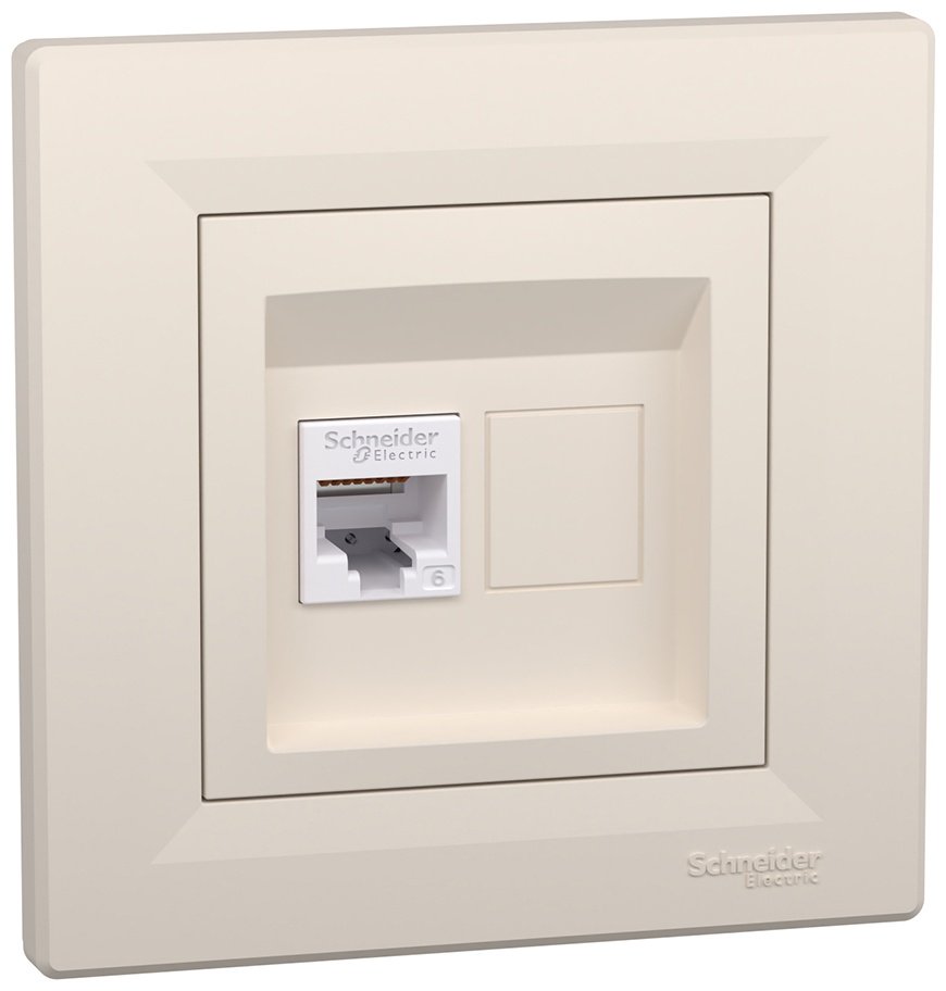 Schneider Electric встраиваемая EPH4700123, компьютерный (RJ45) цвет бежевый