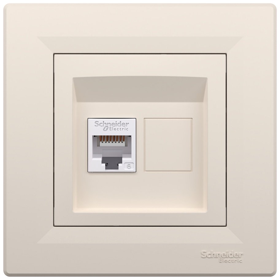 Schneider Electric встраиваемая EPH4700123, компьютерный (RJ45) цвет бежевый