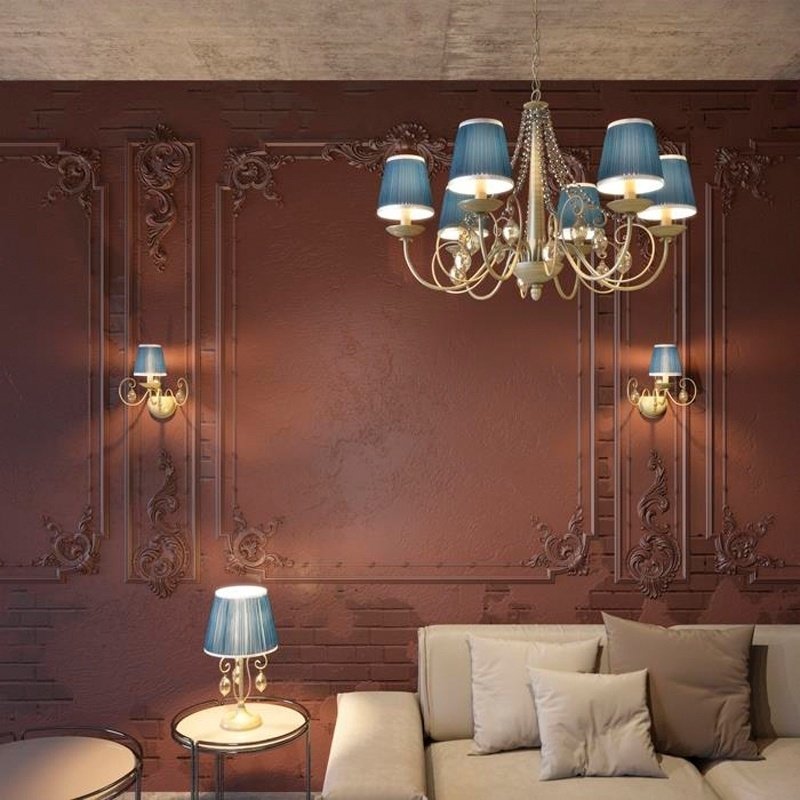 Бра настенный Odeon Light Е14, синий, бронза купить,NaN