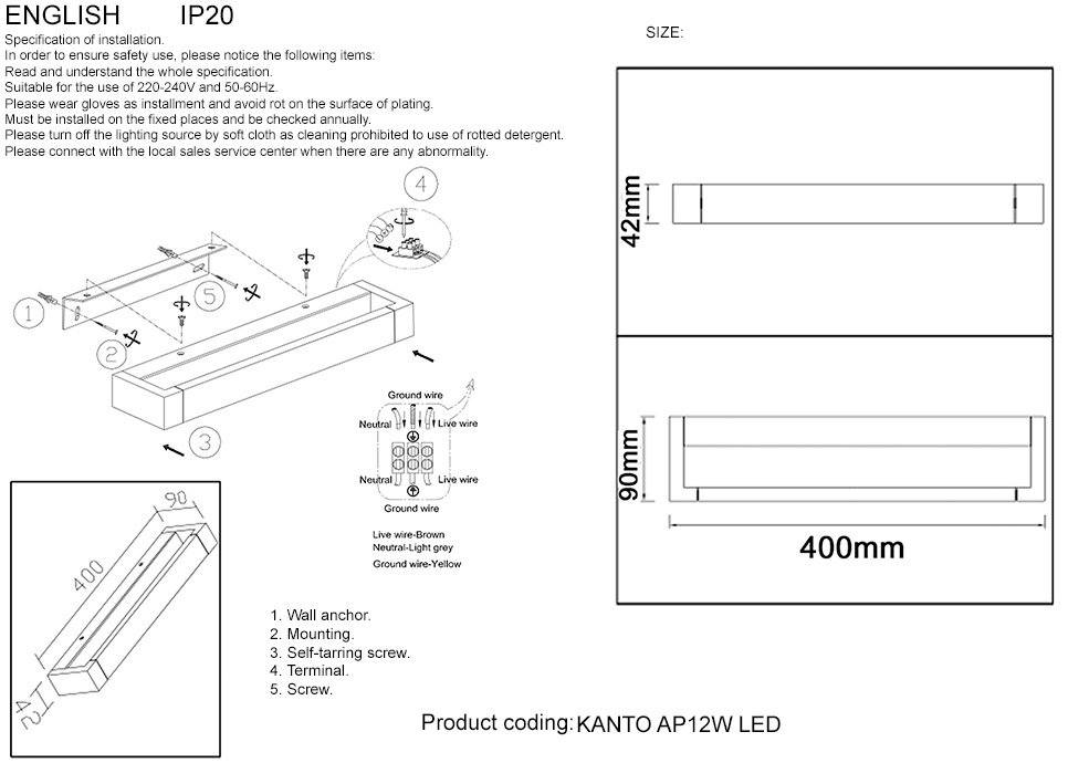 Бра настенный Crystal Lux LED, черный купить,NaN