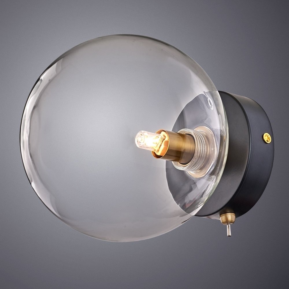 Бра настенный Arte Lamp G9, черный, прозрачный купить,NaN
