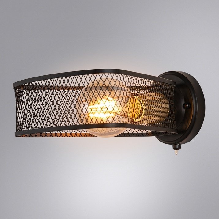 Бра настенный Arte Lamp E27, черный купить,NaN