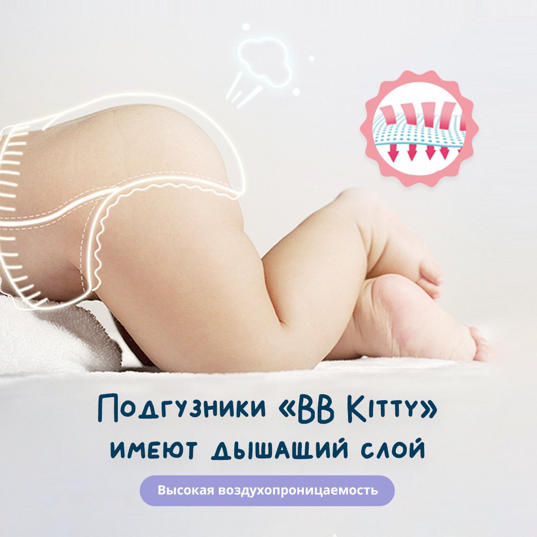 Подгузники-трусики BB Kitty Premium XXL, 40 шт купить,NaN