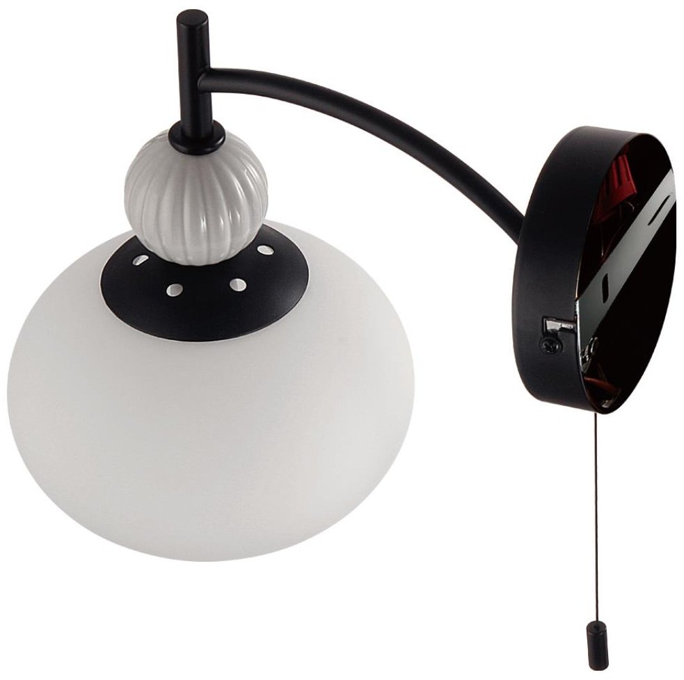 Бра настенный Lumion E14, черный, белый купить,NaN