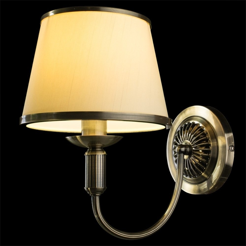 Бра настенный Arte Lamp Е14, бронза, бежевый купить,NaN