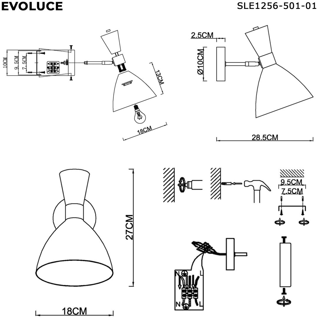 Бра настенный Evoluce E14, золотистый, бежевый купить,NaN