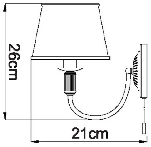 Бра настенный Arte Lamp Е14, бронза, бежевый купить,NaN