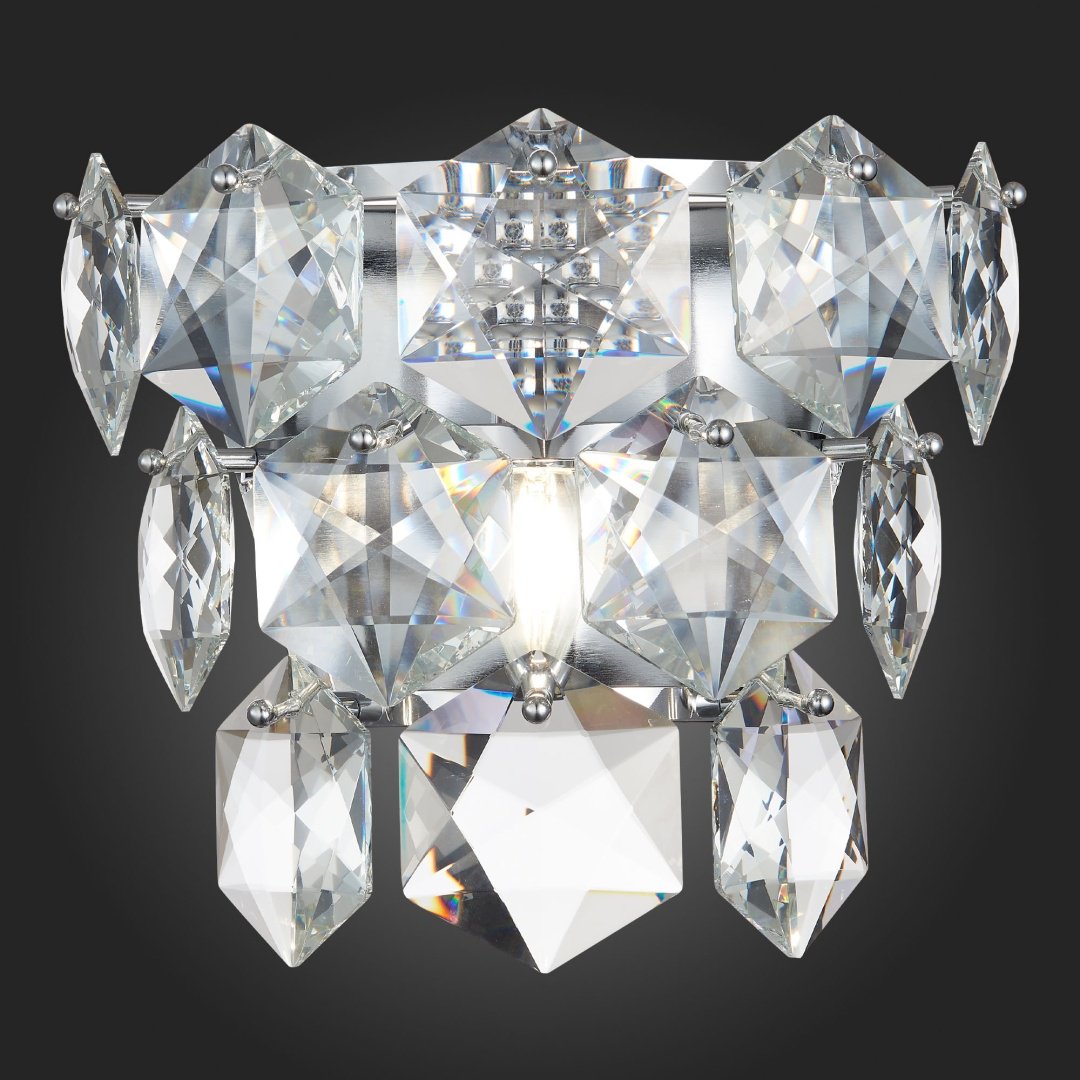 Бра настенный ST Luce Е14, серебристый, прозрачный купить,NaN