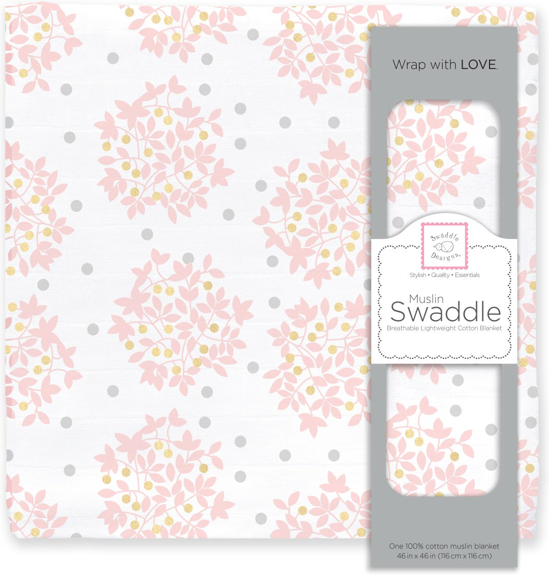 Пеленка текстильная Swaddle Designs Muslin Swaddle Single SDM-171P, 1 шт, 115x115 см купить,NaN