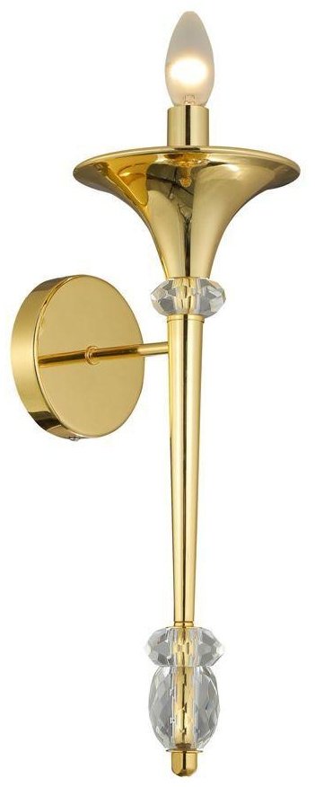 Бра настенный Crystal Lux Е14, золотистый, прозрачный купить,NaN
