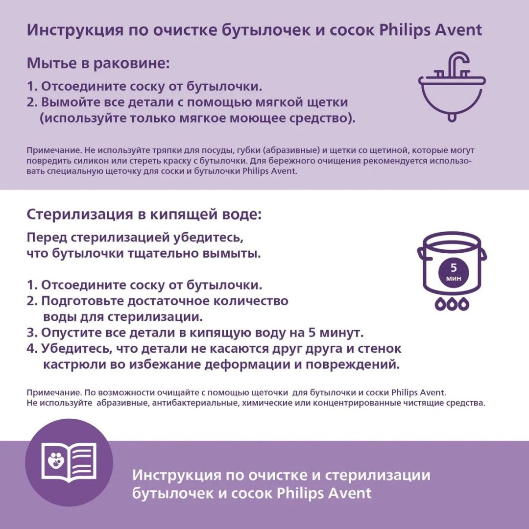 Бутылочка Philips Avent SCY903/01 260 мл прозрачный купить,0
