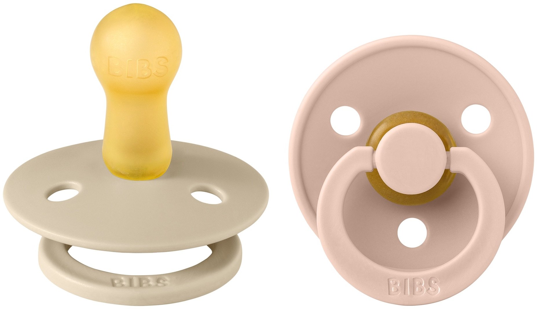 Набор пустышек BIBS Colour Vanilla/Blush 6&#43; месяцев, мультиколор