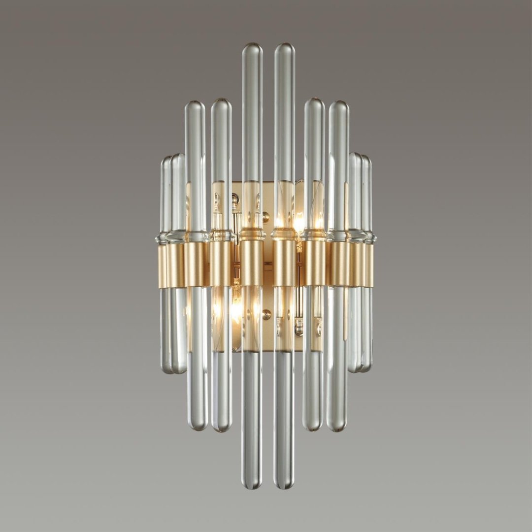 Светильник настенный Odeon Light E14 40 Вт золотистый, прозрачный купить,NaN