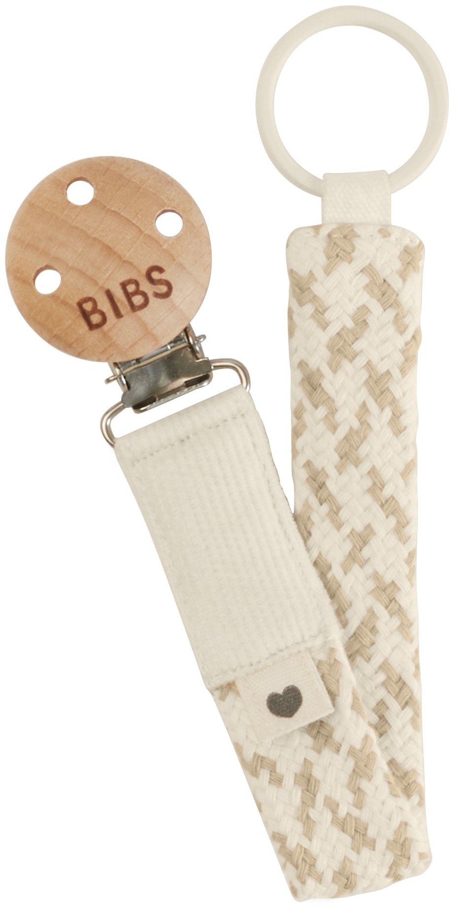 Держатель пустышки BIBS Paci Braid Ivory / Vanilla 9401110, 1 шт, мультиколор