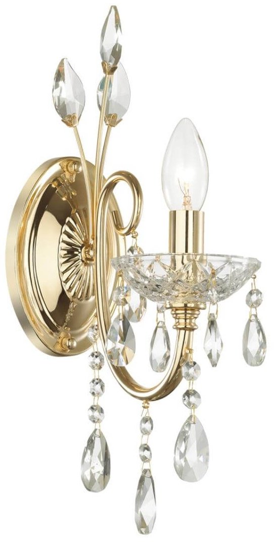 Бра настенный Odeon Light Е14, золотистый, прозрачный купить,NaN