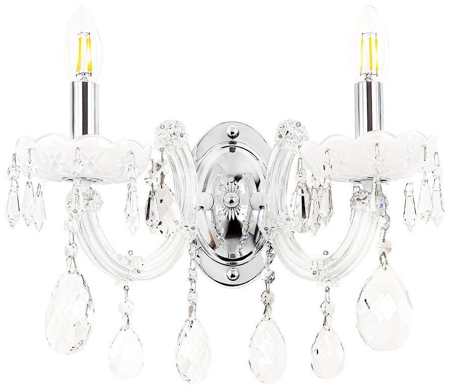 Бра настенный Crystal Lux Е14, белый, прозрачный купить,NaN