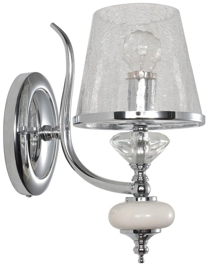 Бра настенный Crystal Lux Е14, серебристый, прозрачный купить,NaN