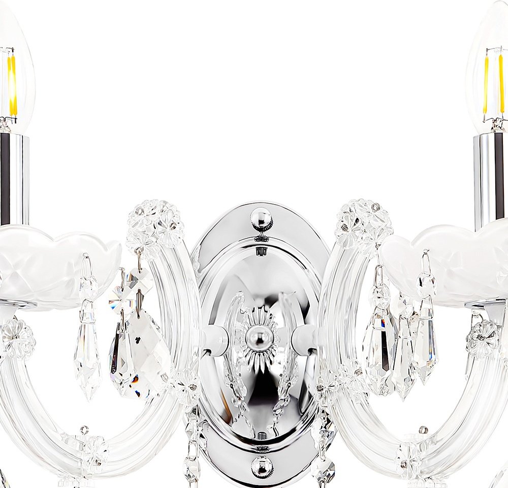 Бра настенный Crystal Lux Е14, белый, прозрачный купить,NaN