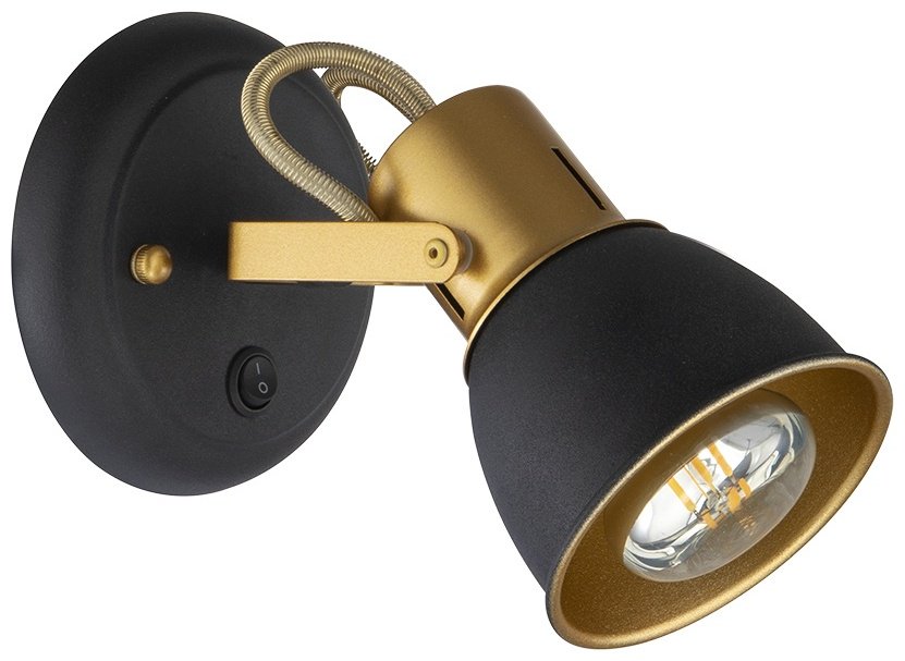 Светильник настенный Arte Lamp E14 40 Вт черный, золотистый купить,NaN