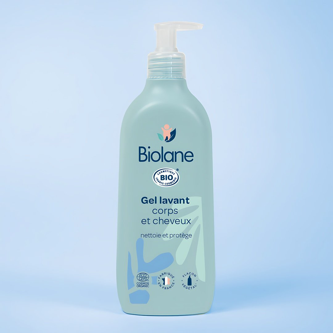 BIOLANE Органический очищающий гель для тела и волос 500 мл купить,NaN