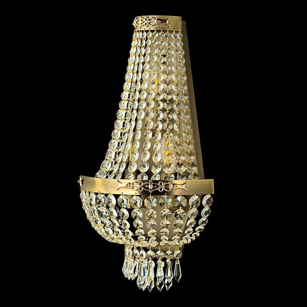 Бра настенный Arti Lampadari E27, бронза, прозрачный купить,NaN