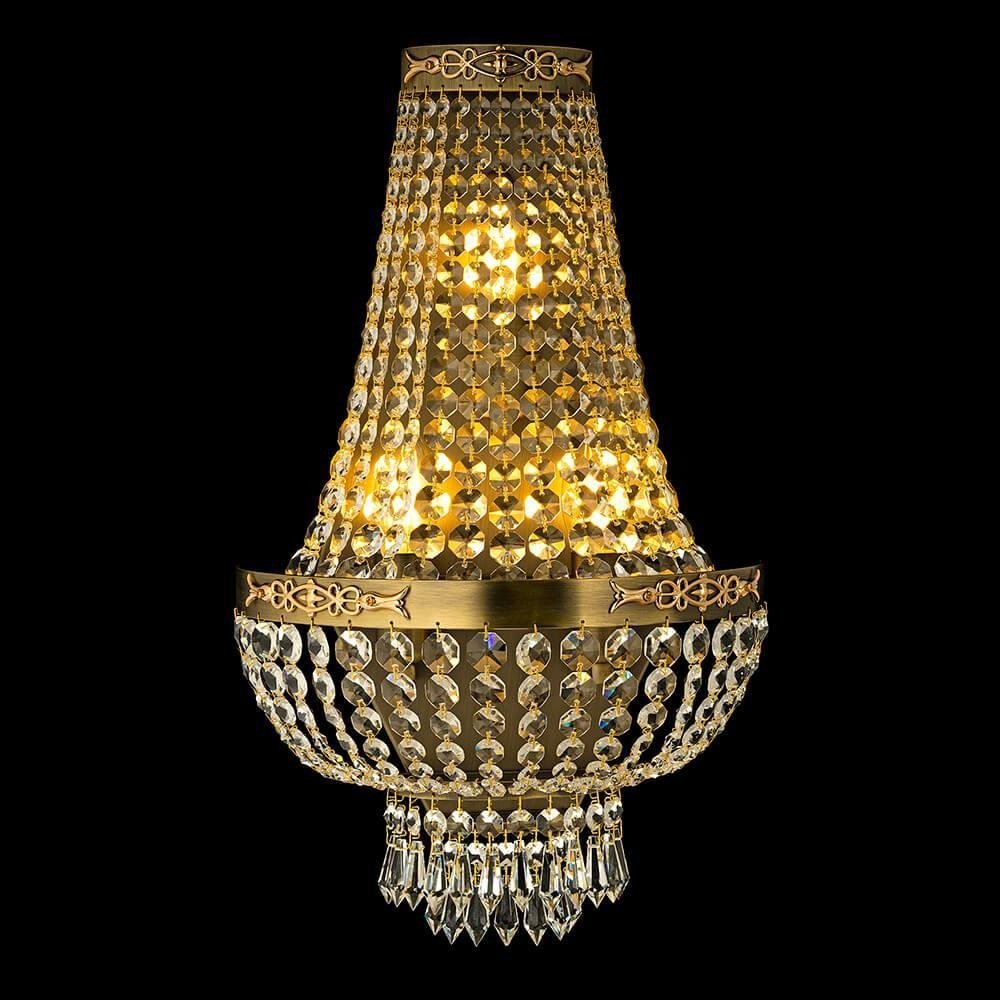 Бра настенный Arti Lampadari E27, бронза, прозрачный купить,NaN