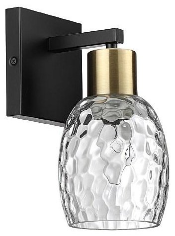Бра настенный Lumion E27, черный, золотистый, прозрачный купить,NaN
