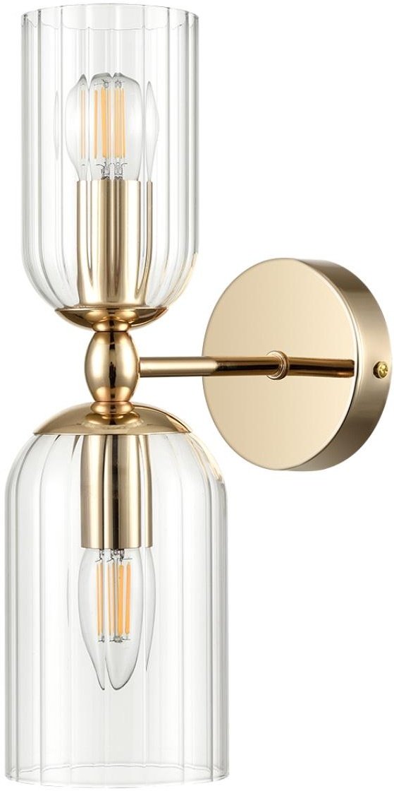 Бра настенный Lumion Е14, золотистый, прозрачный купить,NaN