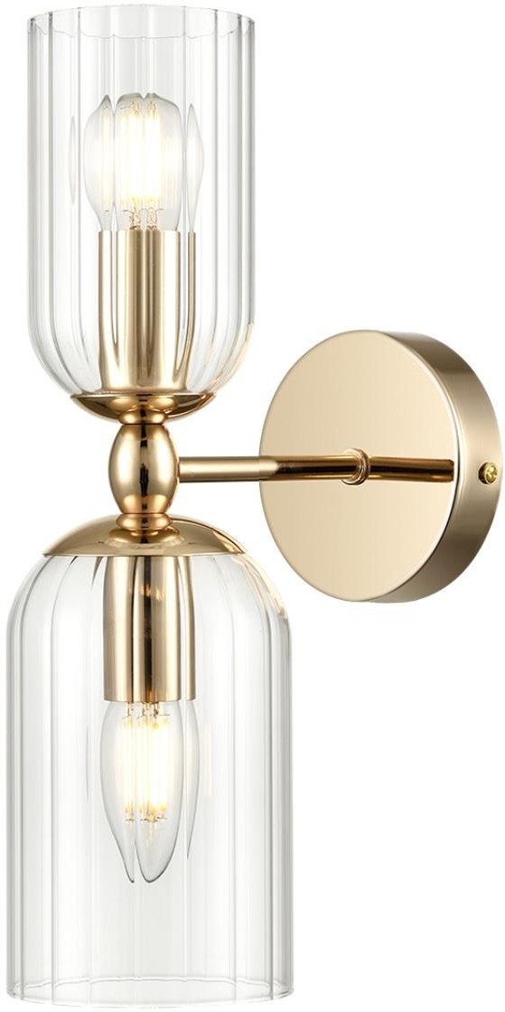 Бра настенный Lumion Е14, золотистый, прозрачный купить,NaN