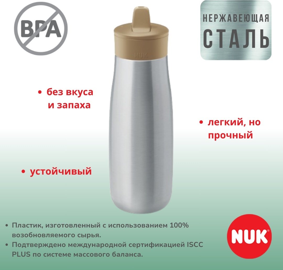 Поильник-непроливайка NUK 10225329 Mini-Me Цветок, 500 мл, пластик, металл купить,0