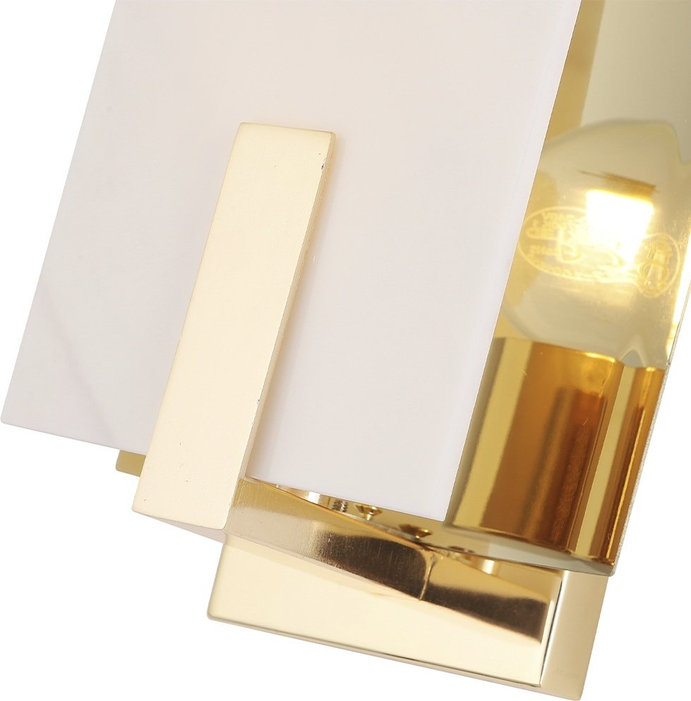 Бра настенный Crystal Lux Е14, золотистый, белый купить,NaN