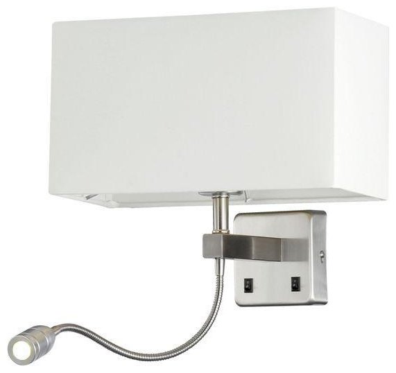 Бра настенный Crystal Lux E27, белый, серебристый купить,NaN
