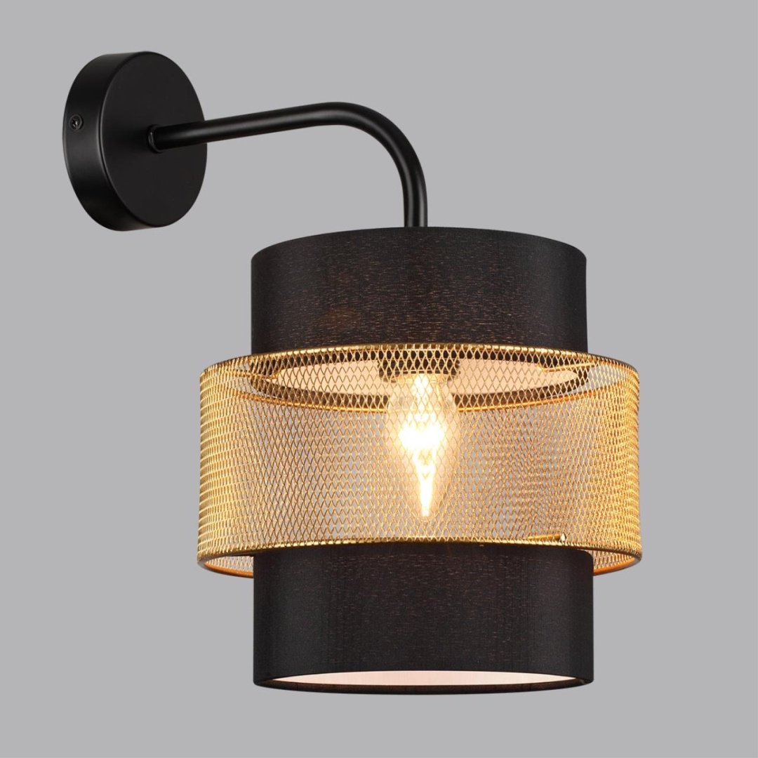 Бра настенный Lumion E27, черный, золотистый купить,NaN