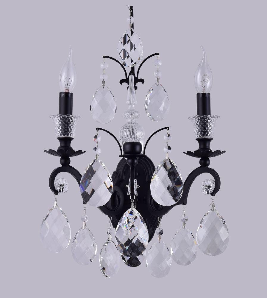Бра настенный Crystal Lux Е14, черный, прозрачный купить,NaN