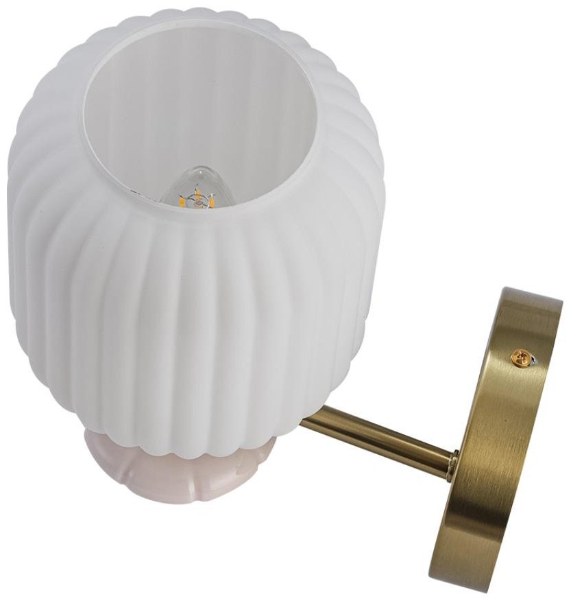 Бра настенный Lumion E27, белый, бронза купить,NaN