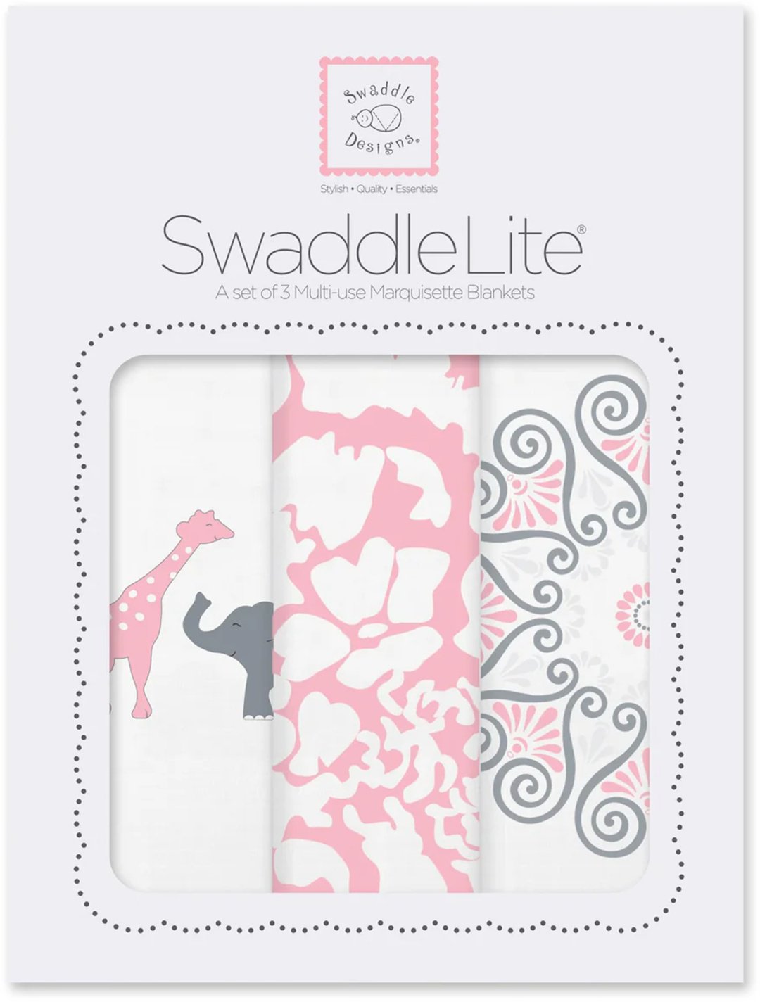Пеленка текстильная Swaddle Designs Sweet Dreams SD-476P, 3 шт, 120x120 см купить,0